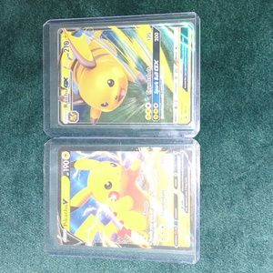 PikachuV & RiachuGX Pokemon Cards